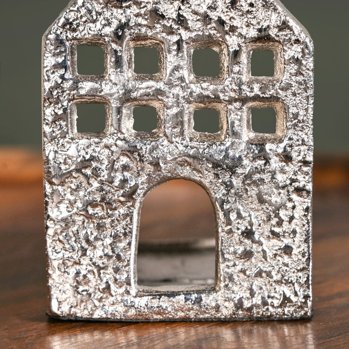 Casa Glow Tealight Holder In Silver Nestasia