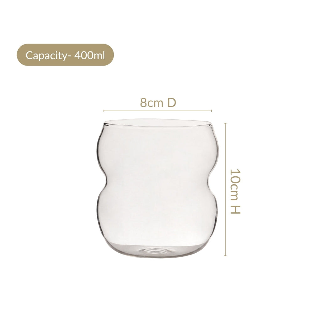 Retro Glass Set Of 2 400ml Nestasia