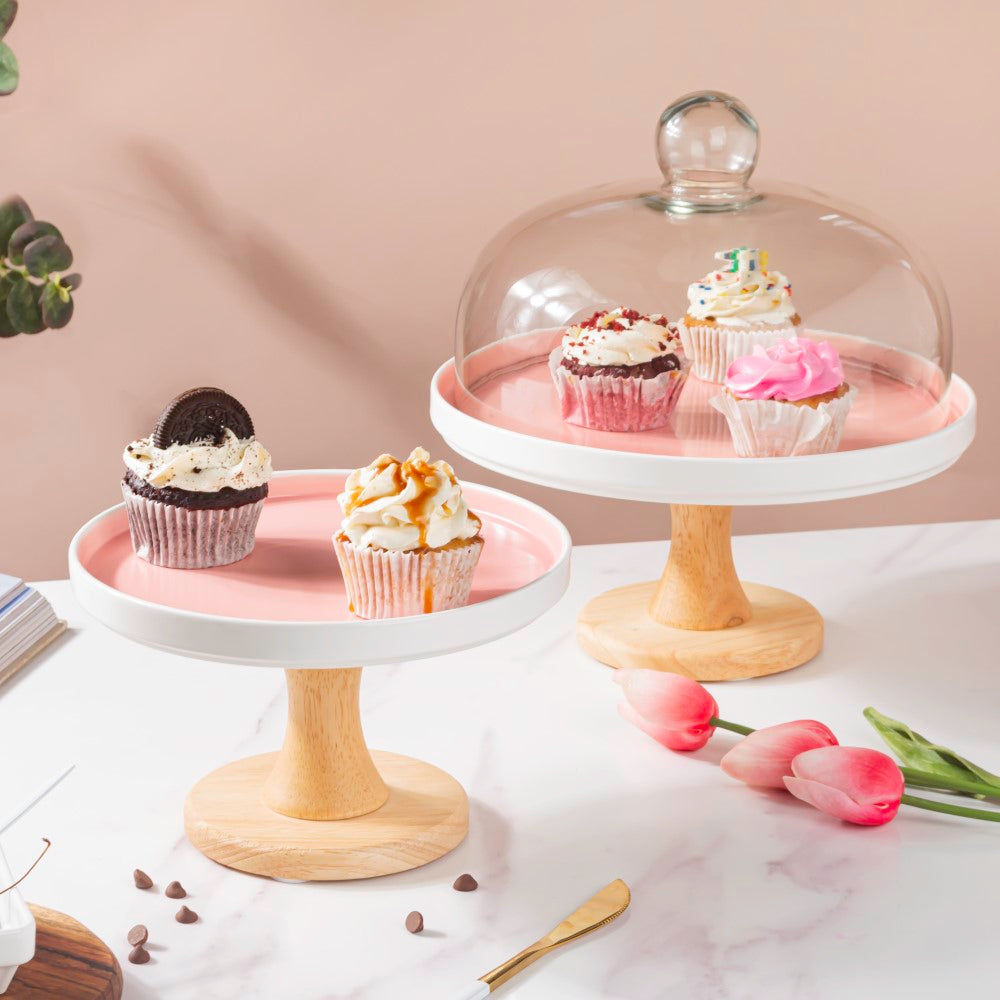 Cake Stand Pink 7.5 Inch Nestasia