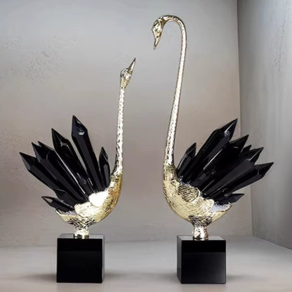 Affordable Luxury Crystal Swan High-End Home Decor For Foyer