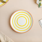 Spiral Snack Plate Yellow 6 Inch Nestasia