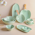 Taro Leaf 30 Piece Dinner Set For 6 Nestasia