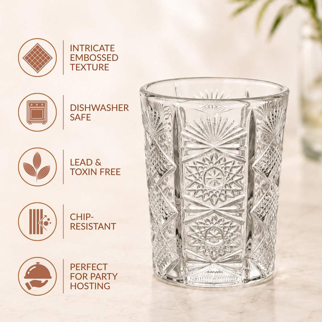 Celestial Cut Glass Shot Glass Set Of 12 55ml Nestasia