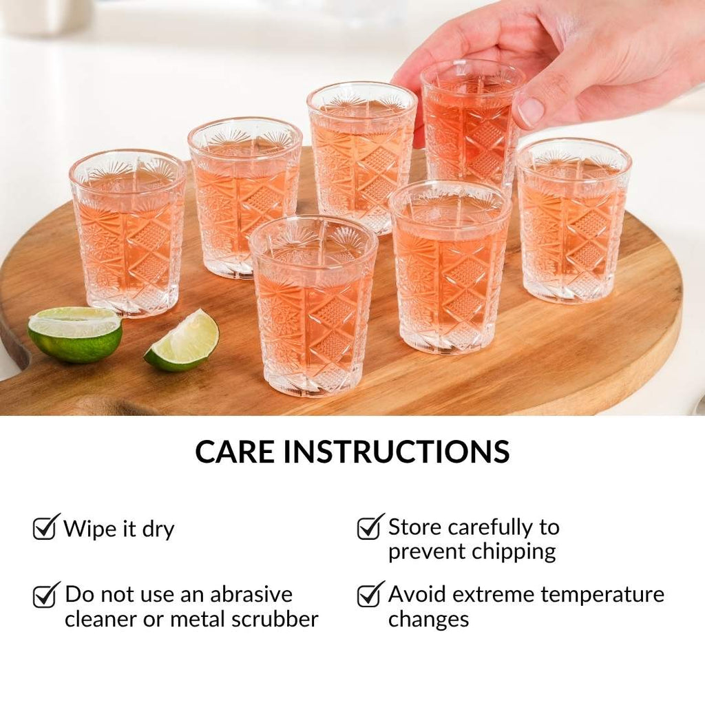 Celestial Cut Glass Shot Glass Set Of 12 55ml Nestasia