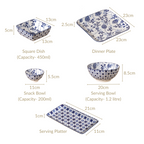 Blue 26 Piece Dinnerware Set For 6 Nestasia