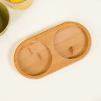 Black Snack Bowls Set Of 2 With Serving Tray 200ml Nestasia