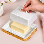 Ceramic Butter Dish With Lid And Tray Nestasia