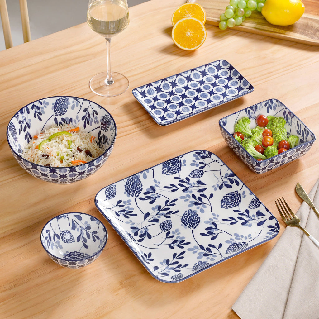 Blue 26 Piece Dinnerware Set For 6 Nestasia
