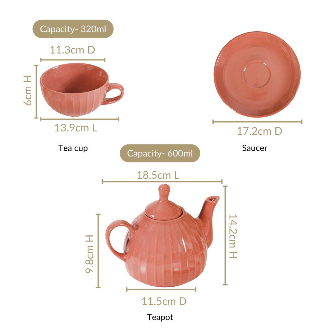 Single Serve Ambrosia Ceramic Tea Set Nestasia