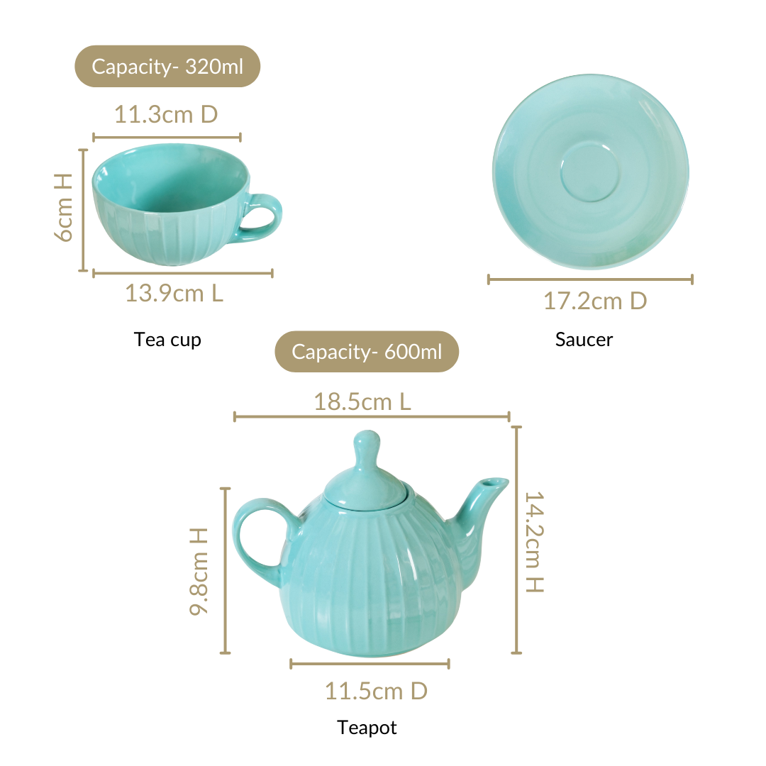 3 Piece Ambrosia Tea Set For 1 Nestasia