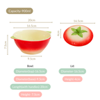 Strawberry Ceramic Serving Bowl With Lid 900ml Nestasia