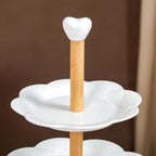 Blanca White Ceramic 3 Tier Cake Stand Nestasia