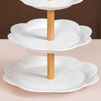 Blanca White Ceramic 3 Tier Cake Stand Nestasia