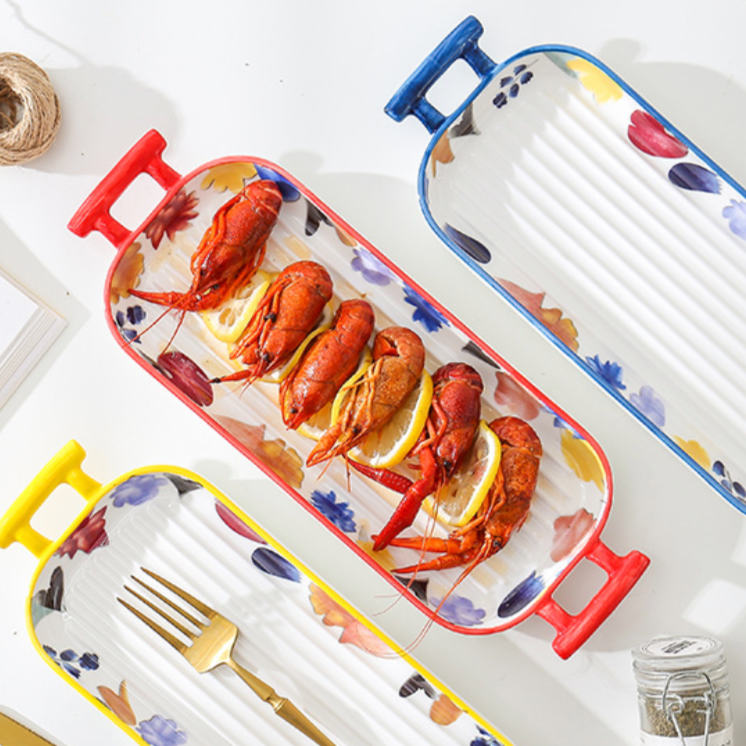 Floral Baking Dish Long Nestasia