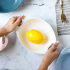 Modern Serving Bowl With Handle White Small Nestasia