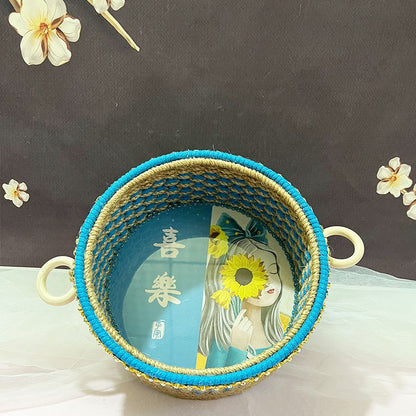 Ins Countryside Storage Basket Hemp Rope