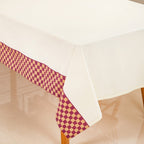 Checkered Border 8 Seater Table Cloth 274x152cm Nestasia
