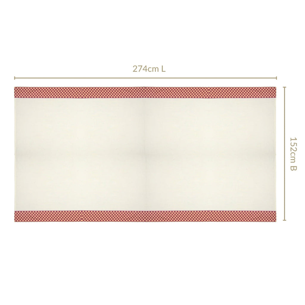 Checkered Border 8 Seater Table Cloth 274x152cm Nestasia