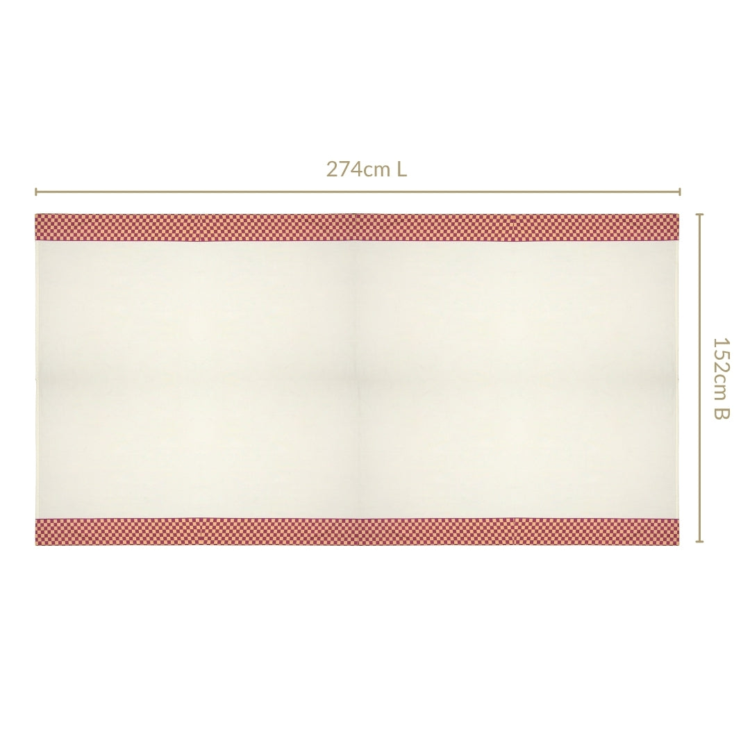Checkered Border 8 Seater Table Cloth 274x152cm Nestasia