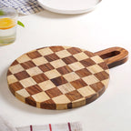 Serve And Slice Atelier Round Checkered Cheese Platter 30cm Nestasia