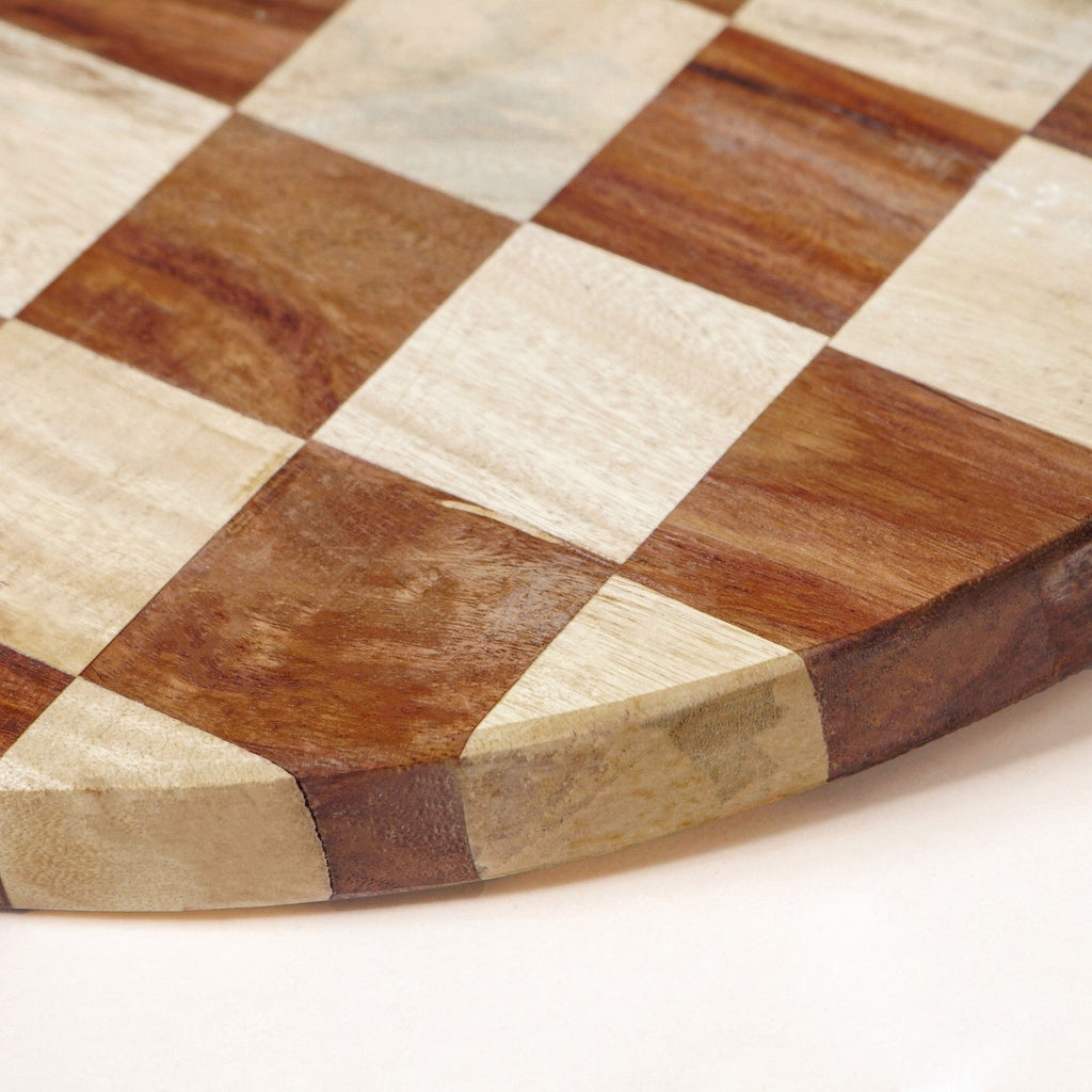 Serve And Slice Atelier Round Checkered Cheese Platter 30cm Nestasia