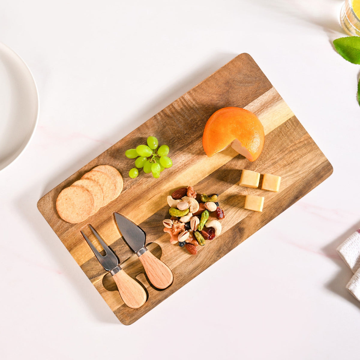 Cheese Board With Cheese Knife And Fork Nestasia
