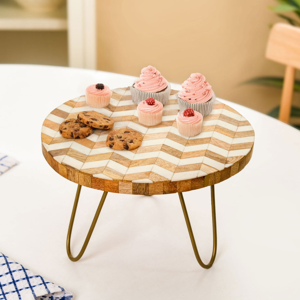 Chevron Mosaic Wooden Riser Nestasia