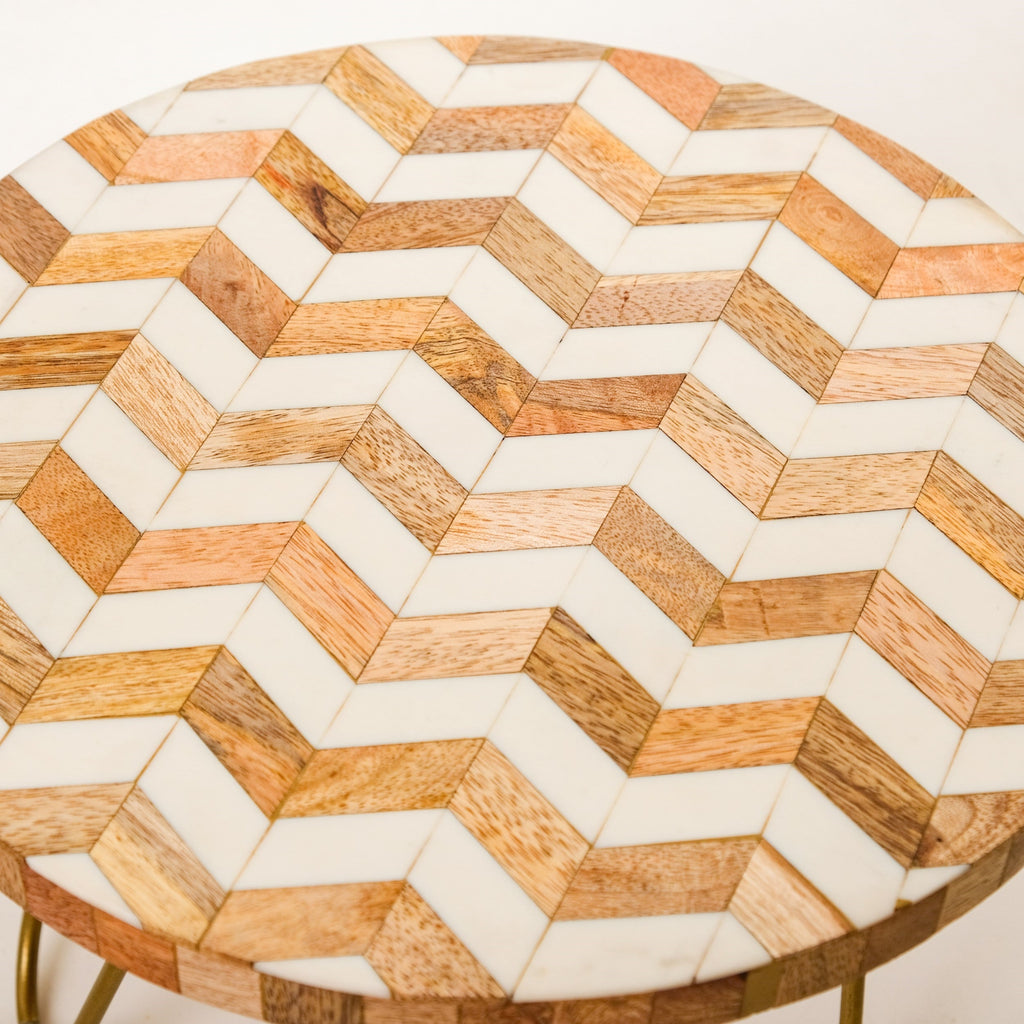 Chevron Mosaic Wooden Riser Nestasia
