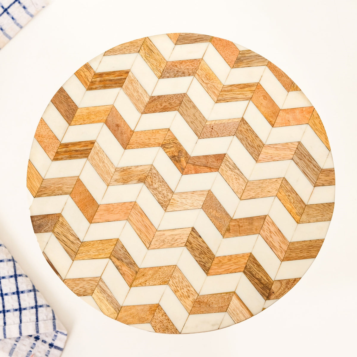 Chevron Mosaic Wooden Riser Nestasia