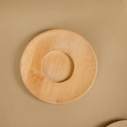 Chic Espresso Coffee Cup And Wooden Saucer Set Of 6 100ml Nestasia