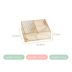 Fluted Lid Multi Section Glass Jewellery Box Nestasia