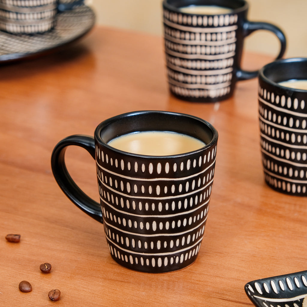 Kuro Ceramic Coffee Mug Set Of 6 275ml Nestasia