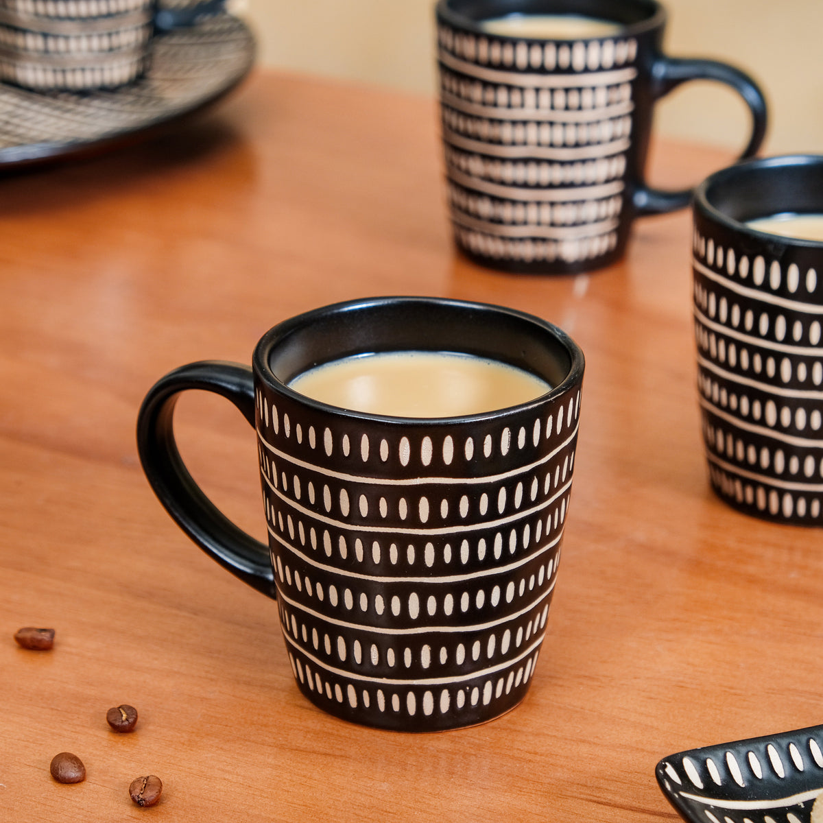 Kuro Ceramic Coffee Mug Set Of 6 275ml Nestasia