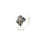 Chisel Stud Earrings Silver Nestasia