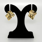 Chisel Stud Earrings Gold Nestasia