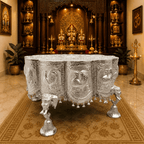 Brass Silver Plated Handcrafted Chowki Vedansh Craft