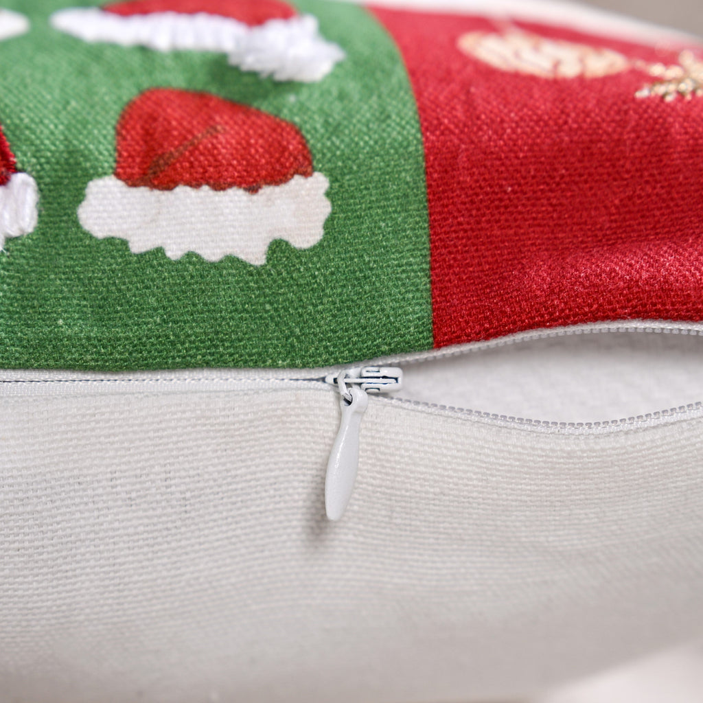 Christmas Chronicles Embroidered Cotton Cushion Cover 40x40cm Nestasia