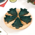 Set Of 5 Tree Snack Bowls With Wooden Rotating Tray 100ml Nestasia