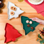 Christmas Tree Snack Plates Set Of 3 Nestasia