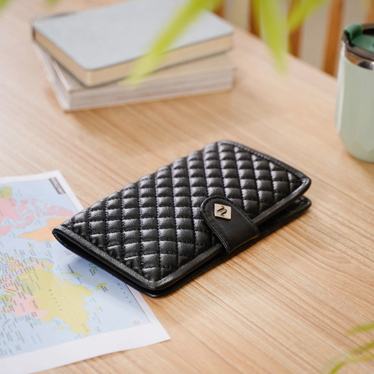 Classic Black Travel Wallet Nestasia