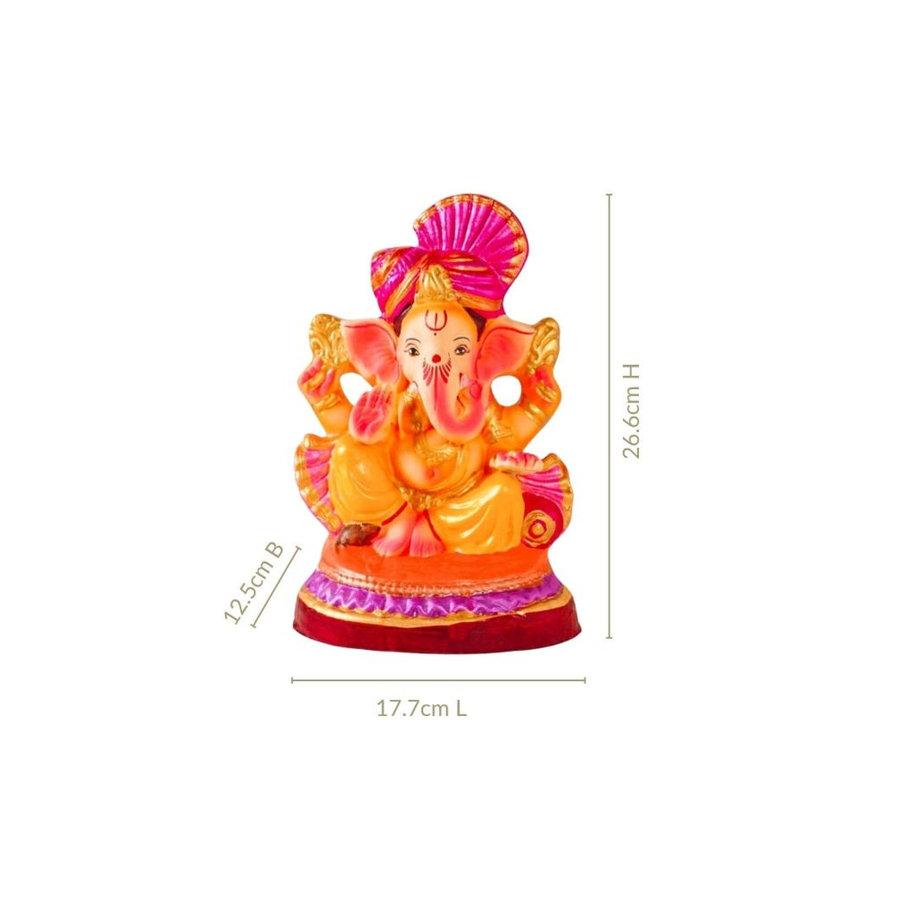 Clay Ecofriendly Ganesh Idol 27cm Nestasia