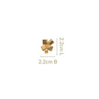 Clustered Prism Studs Gold Nestasia