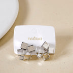 Clustered Prism Studs Silver Nestasia