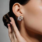 Clustered Prism Studs Silver Nestasia