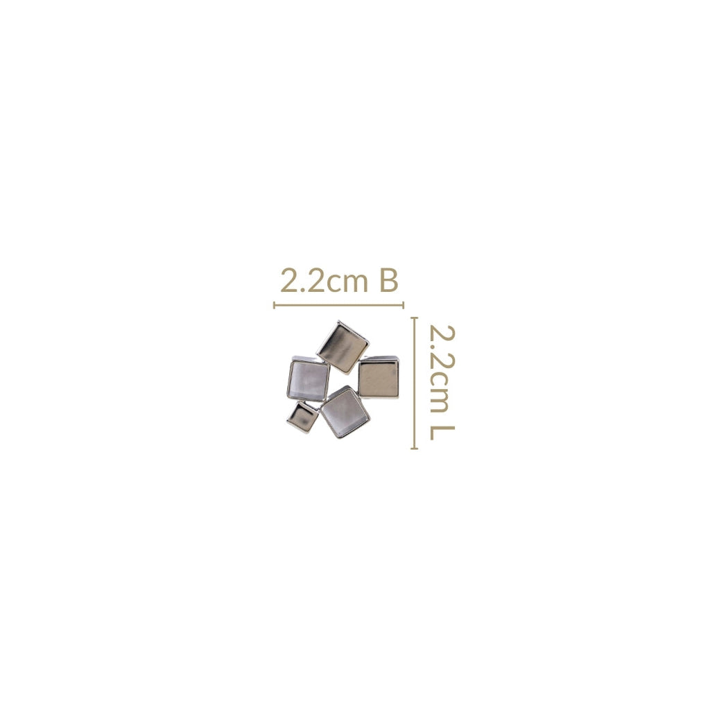 Clustered Prism Studs Silver Nestasia