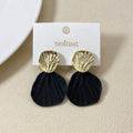 Coastal Charm Seashell Danglers Gold Nestasia