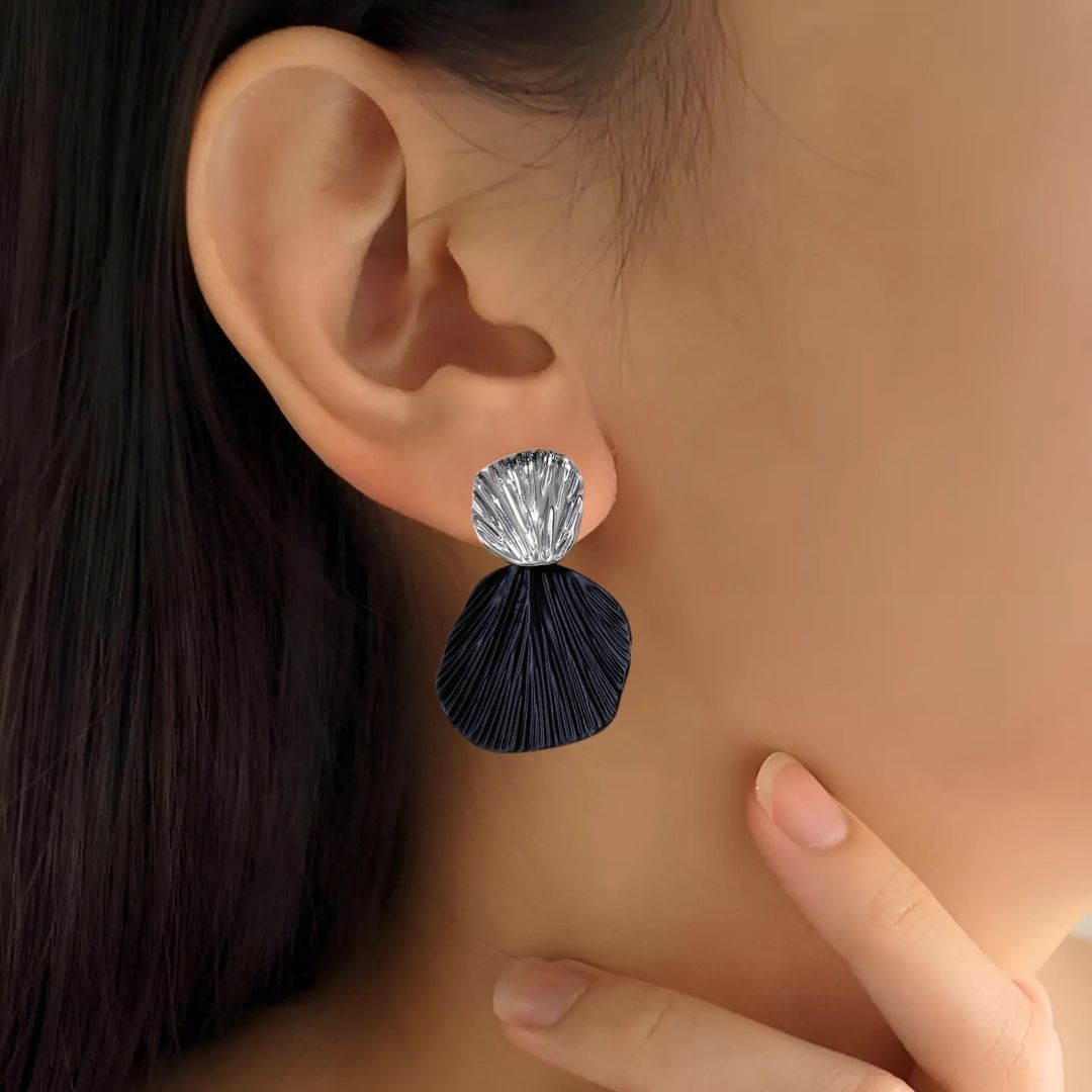 Coastal Charm Seashell Danglers Silver Nestasia