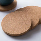MAGNIFIQUE textured mug with cork coaster - white Nestasia