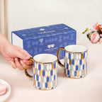 Set Of 2 Splendour Ceramic Mugs With Gift Box 350ml Nestasia