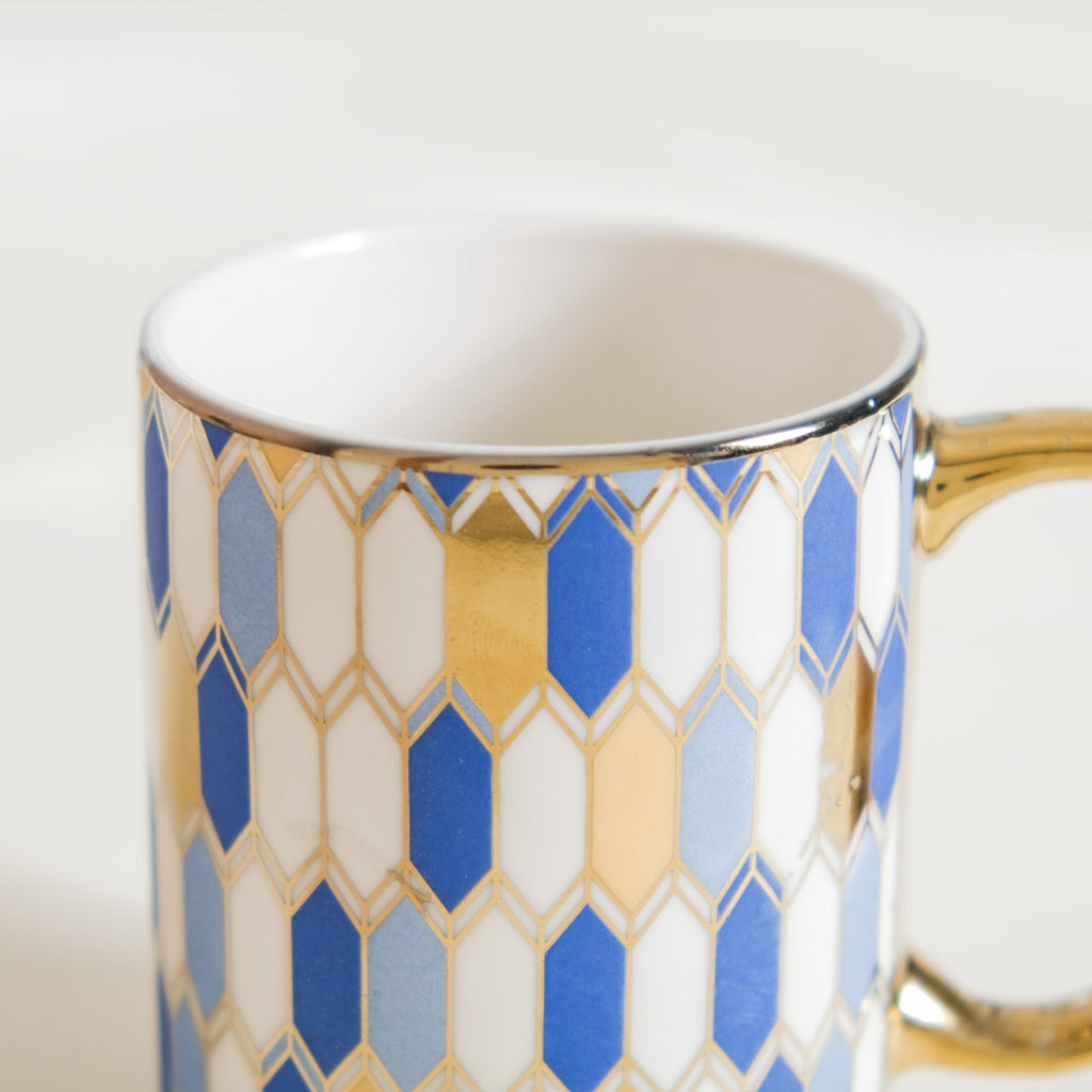 Set Of 2 Splendour Ceramic Mugs With Gift Box 350ml Nestasia